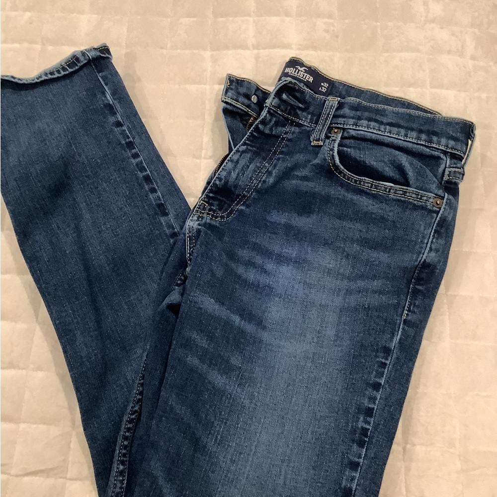 Hollister Men's Dark Blue Stretch Slim Jeans